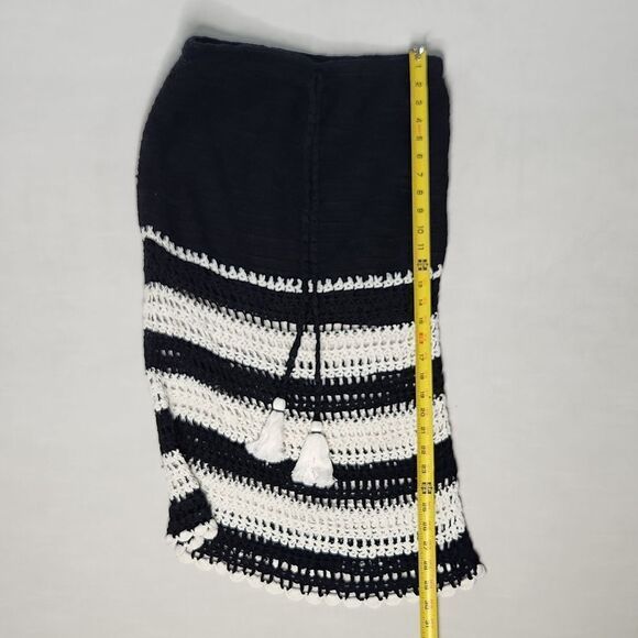 Boston Proper Black and white crochet long Beach Skirt - Picture 9 of 10